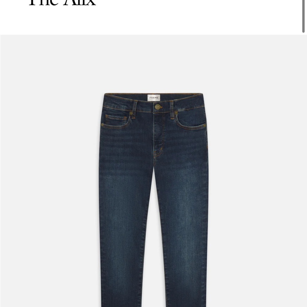 Frame Denim “The Alix” Size 28 Deep Blue Skinny Jeans